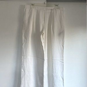 Tibi White Wide Leg Trousers